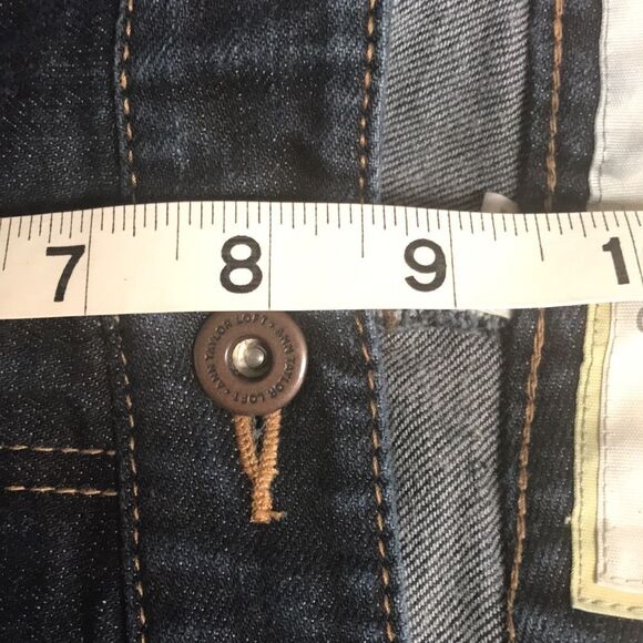 ANN TAYLOR LOFT Flare Wide Leg Denim Jeans Size 10 Back Flap Pockets Boot Cut - Picture 9 of 12